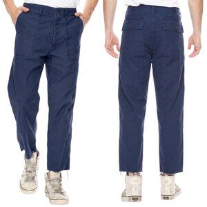 Mother Mens Commando Military Pants Sz 28 Navy Cotton Minimalist Utility